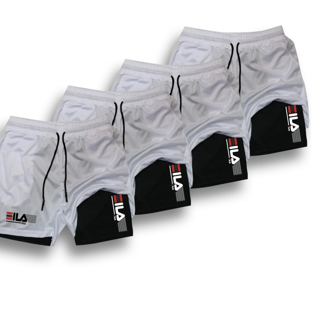 KIT 4 SHORTS DE COMPRESSÃO 2 EM 1 PROFIT  [PAGUE 02 LEVE 04]