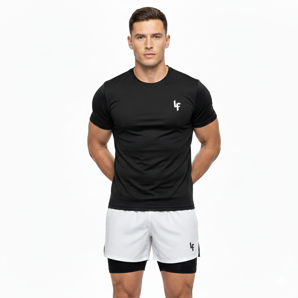 Kit Performance Levante Fit: 2 Camisetas + 2 Shorts de Compressão 2 em 1 [Compre 2, Leve 4]